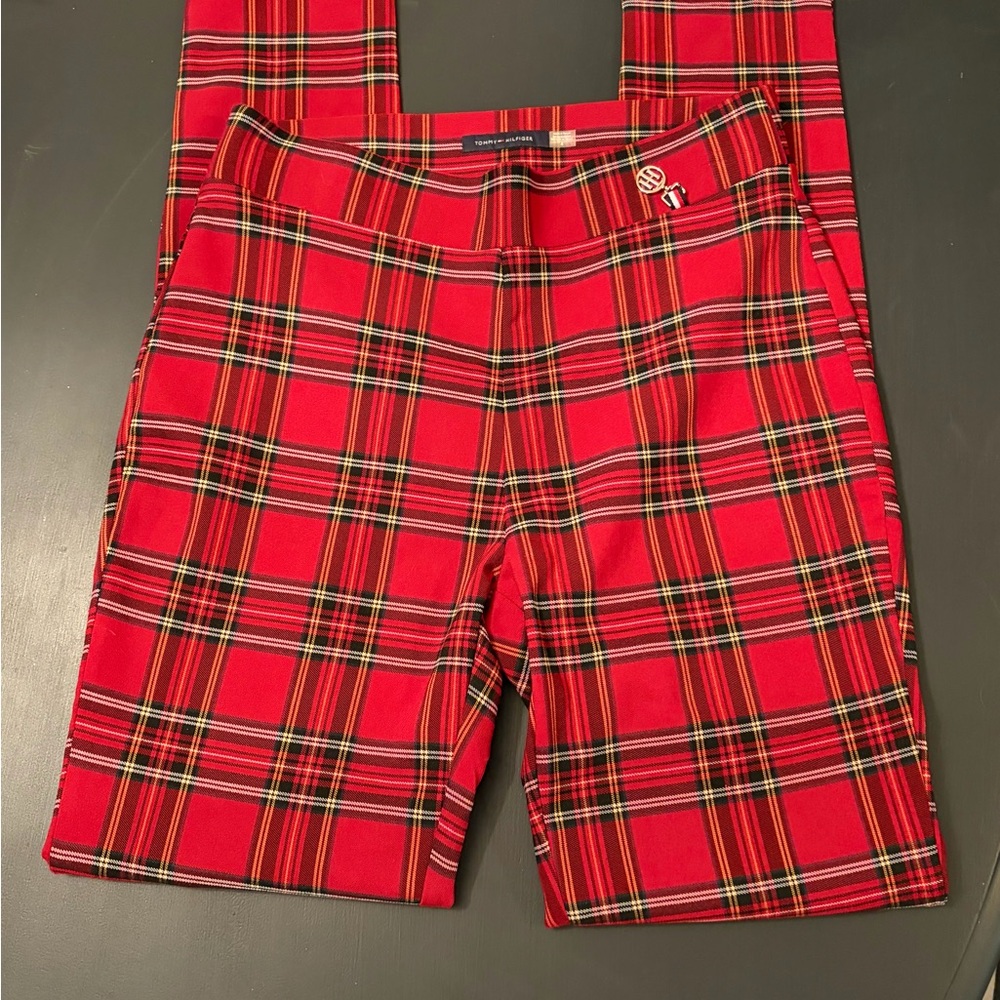 Tommy Hilfiger Red Tartan Skinny Pants